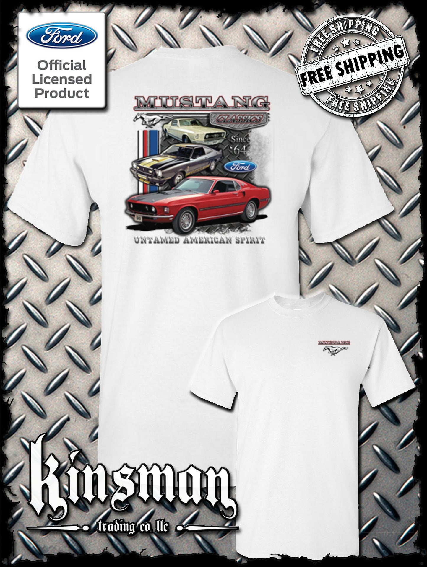 Ford Mustang Untamed Since '64 2-Sided T-Shirt