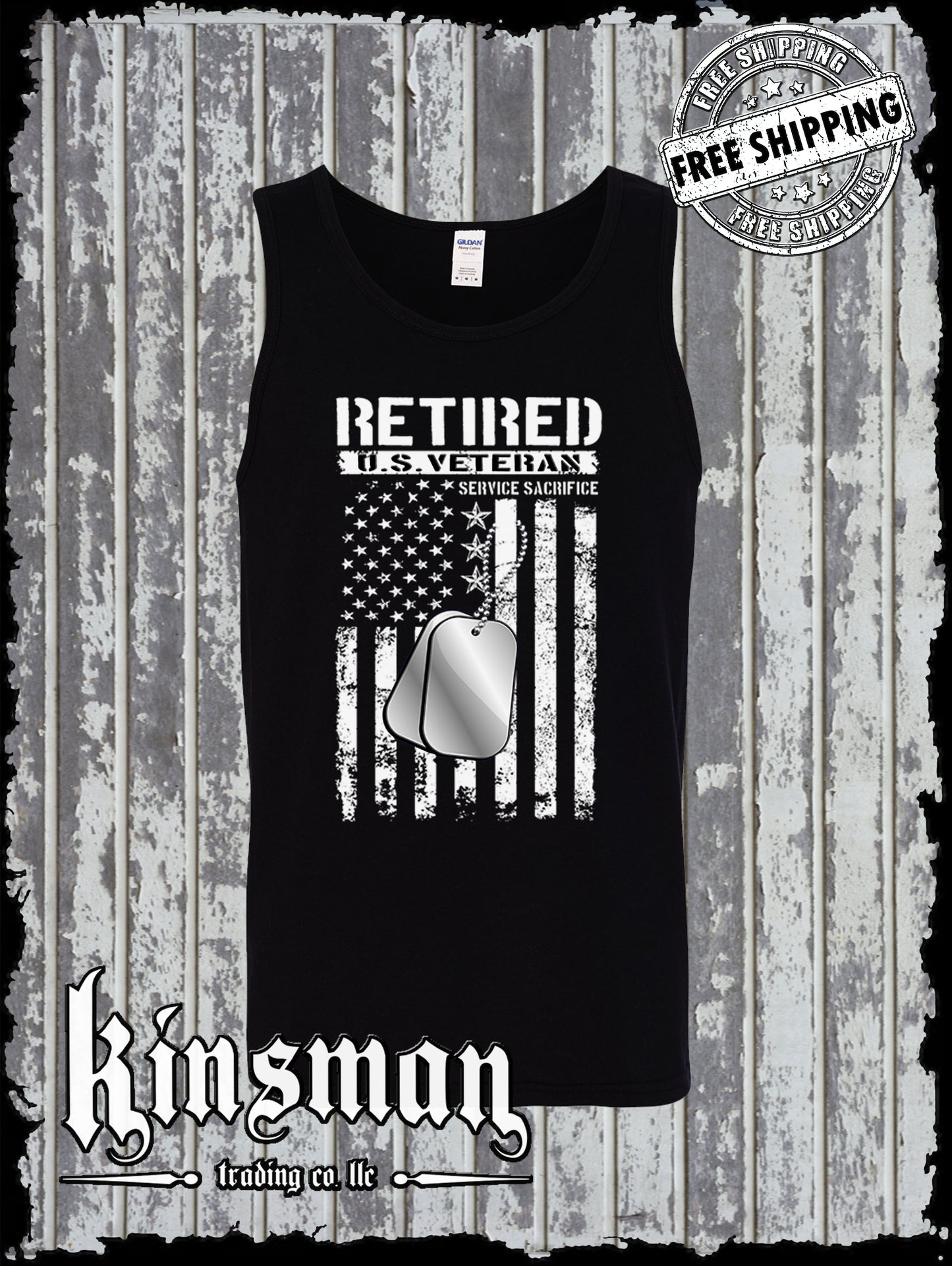 Retired US Veteran Tank Top T-Shirt United States Military Army Marines USA