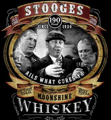 Three Stooges Whiskey Tank Top T-Shirt Official Licensed Curly Moe Larry Party Funny Tee