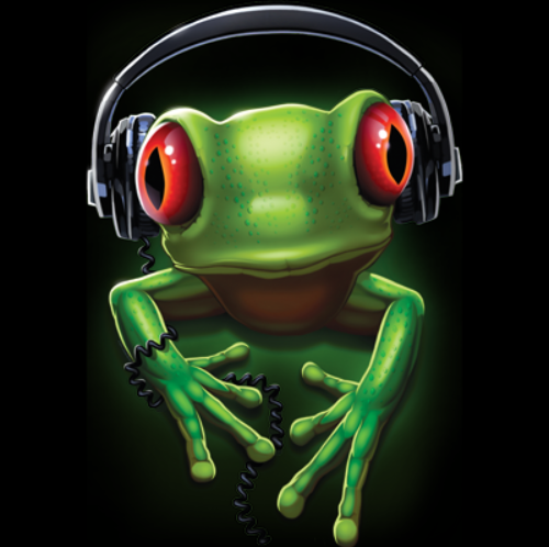 Frog Rock DJ with Headphones Party Tank Top T-Shirt Animal Reptile Wildlife