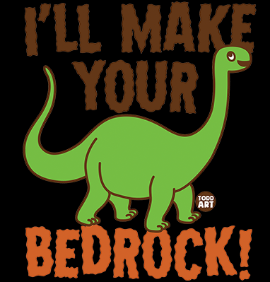 I'll Make Your Bedrock! Dinosaur Tank Top T-Shirt Todd Goldman Licensed