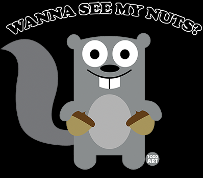 Wanna See My Nuts? Squirrel Hoodie / Sweatshirt Todd Goldman Licensed