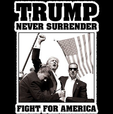 Trump Never Surrender Fight For America Long Sleeve T-Shirt 2024 MAGA USA