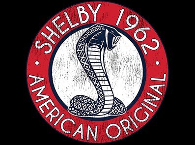 Carroll Shelby 1962 Circle Cobra Logo 2-Sided T-Shirt