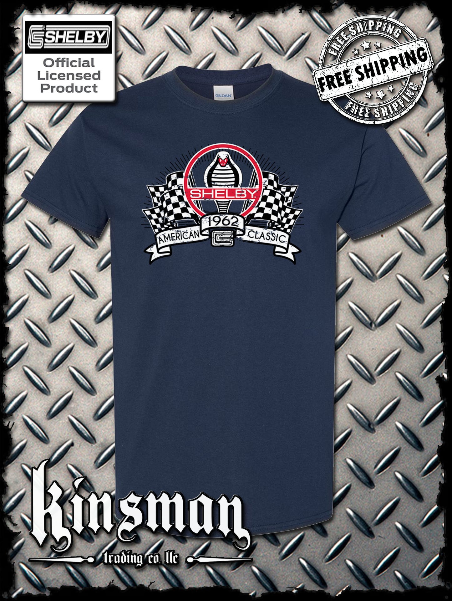 Carroll Shelby Racing Flags T-Shirt