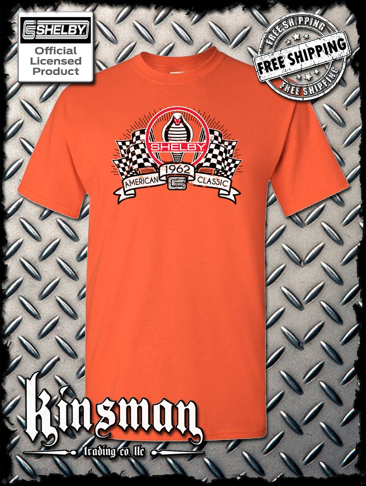 Carroll Shelby Racing Flags T-Shirt