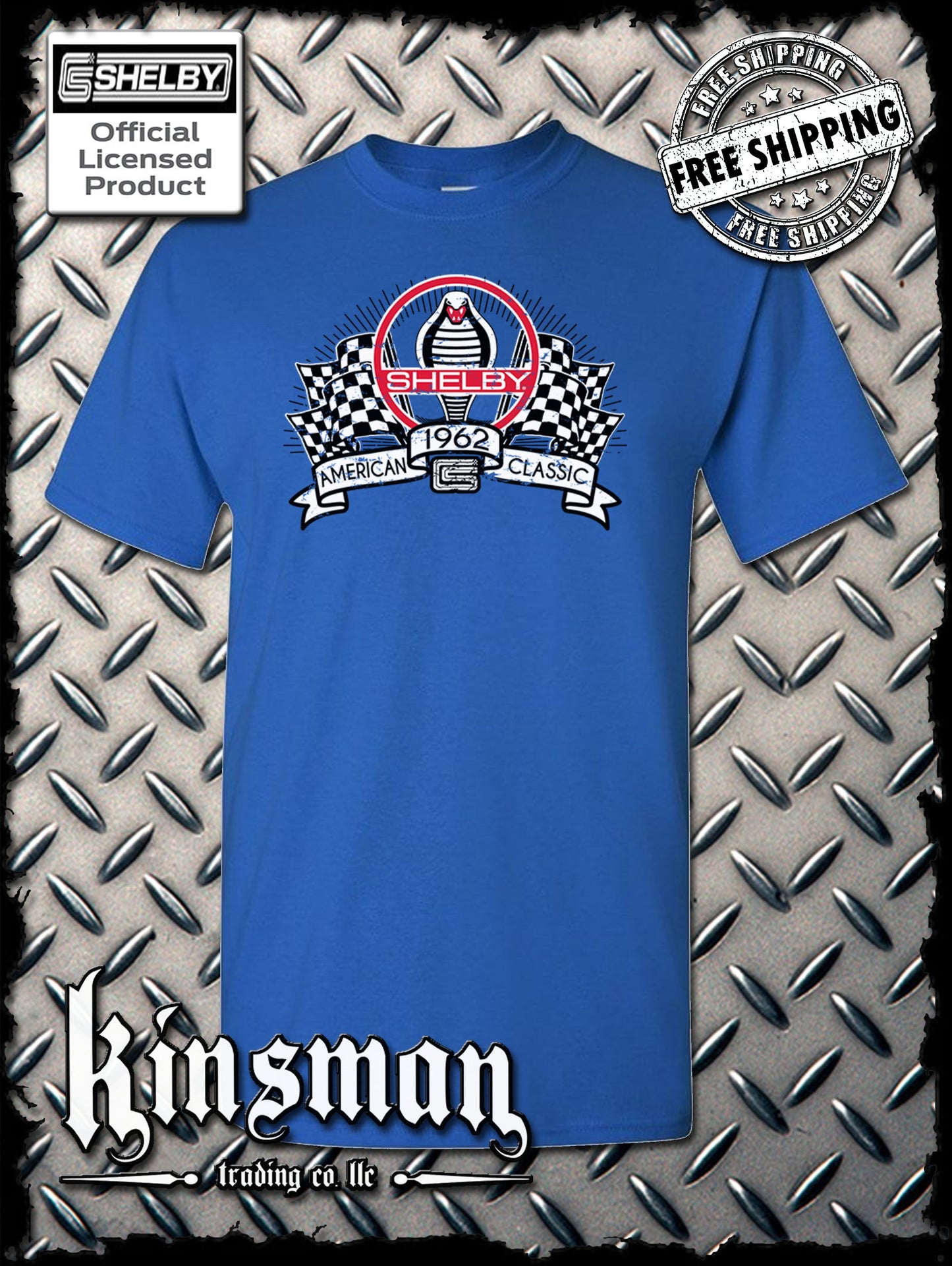 Carroll Shelby Racing Flags T-Shirt