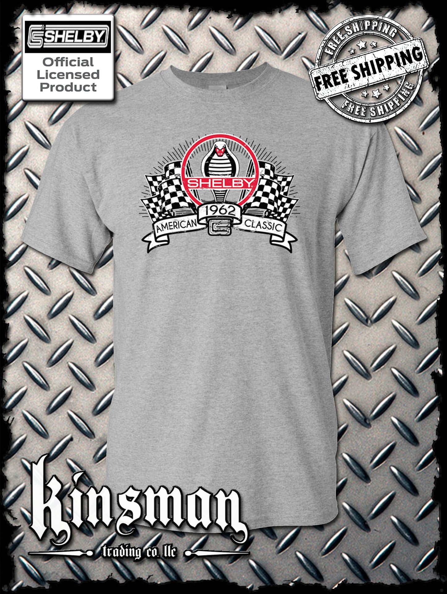 Carroll Shelby Racing Flags T-Shirt