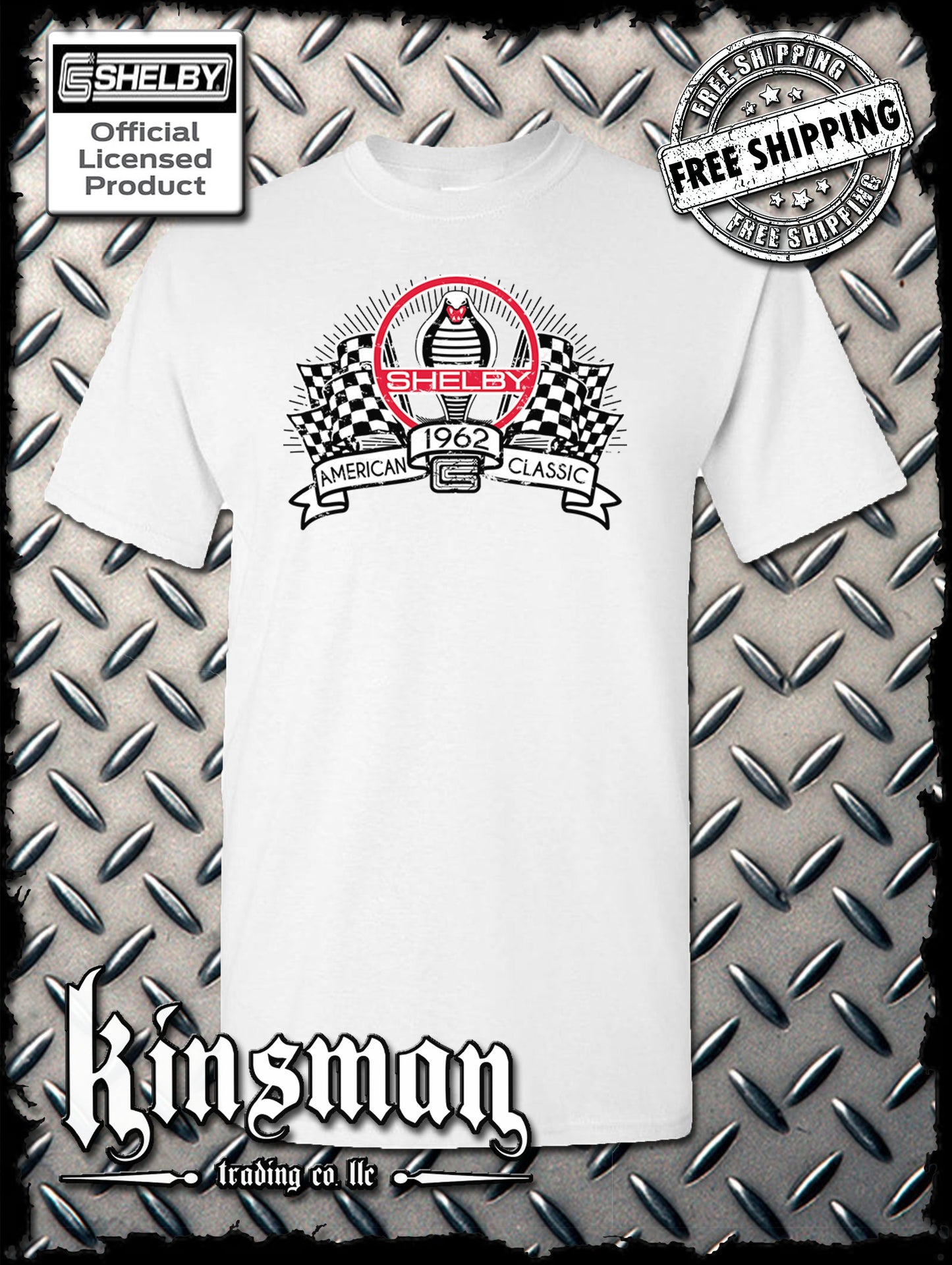 Carroll Shelby Racing Flags T-Shirt