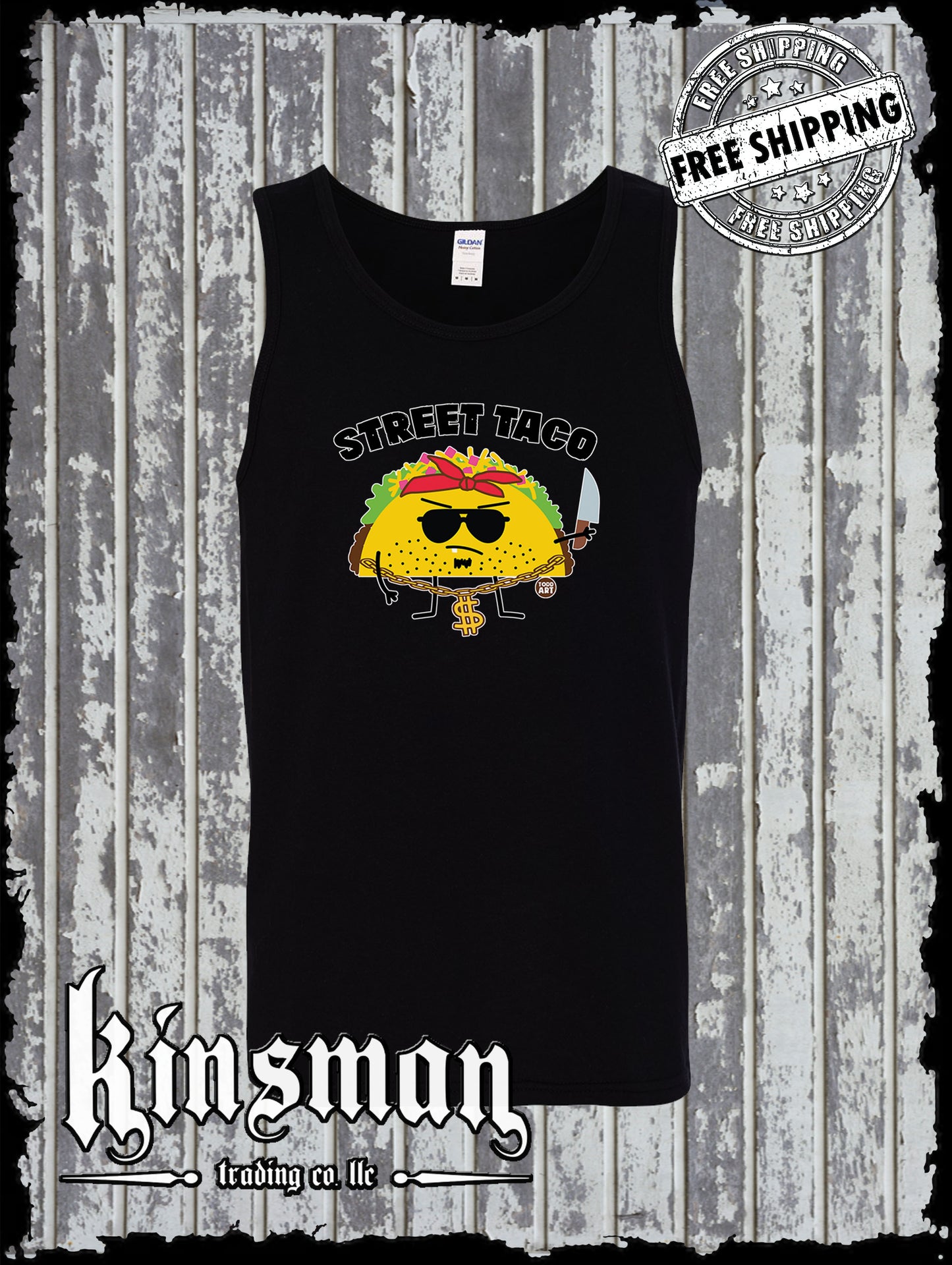 Street Taco Funny Gangster Tank Top T-Shirt Todd Goldman Licensed