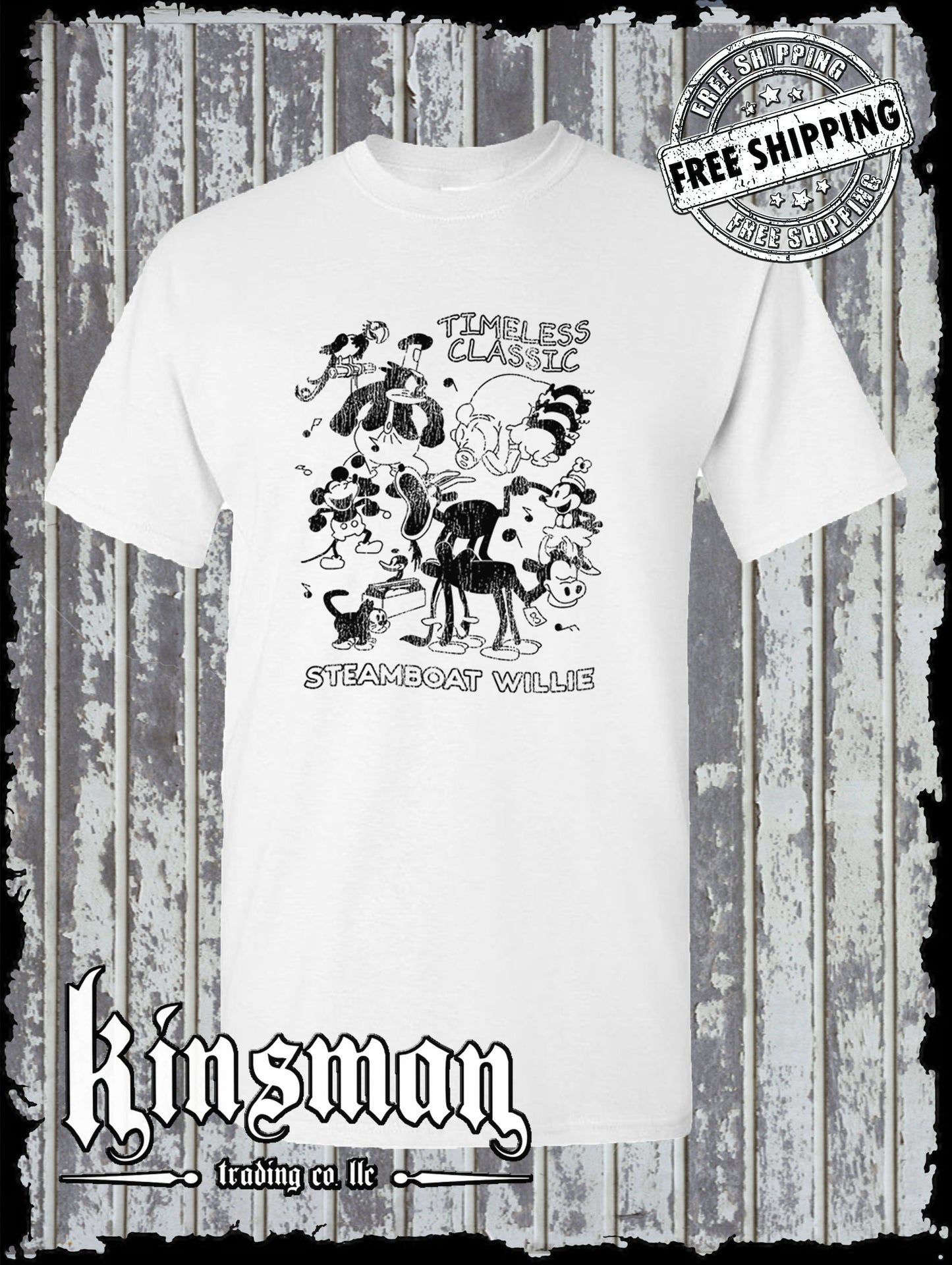 Steamboat Willie Timeless Classic T Shirt / Cartoon Mouse