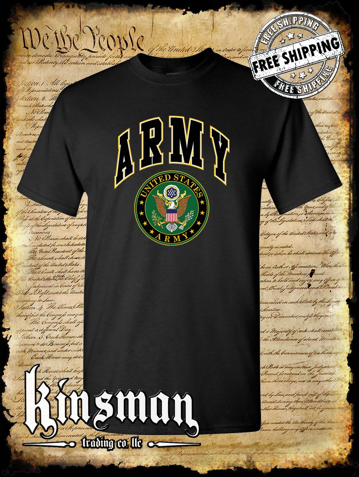 US Army Seal T-Shirt Official Licensed Military United States of America