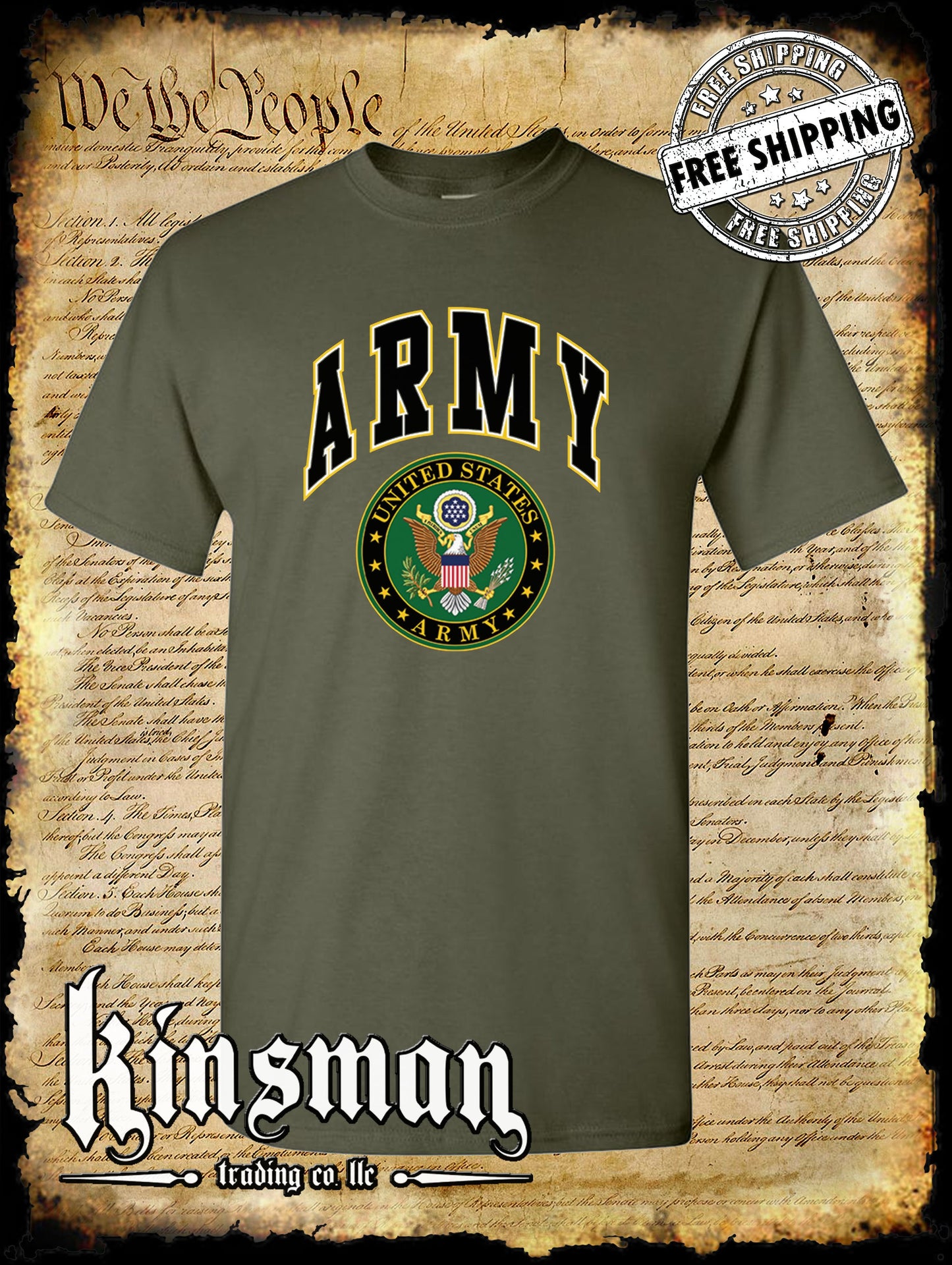 US Army Seal T-Shirt Official Licensed Military United States of America