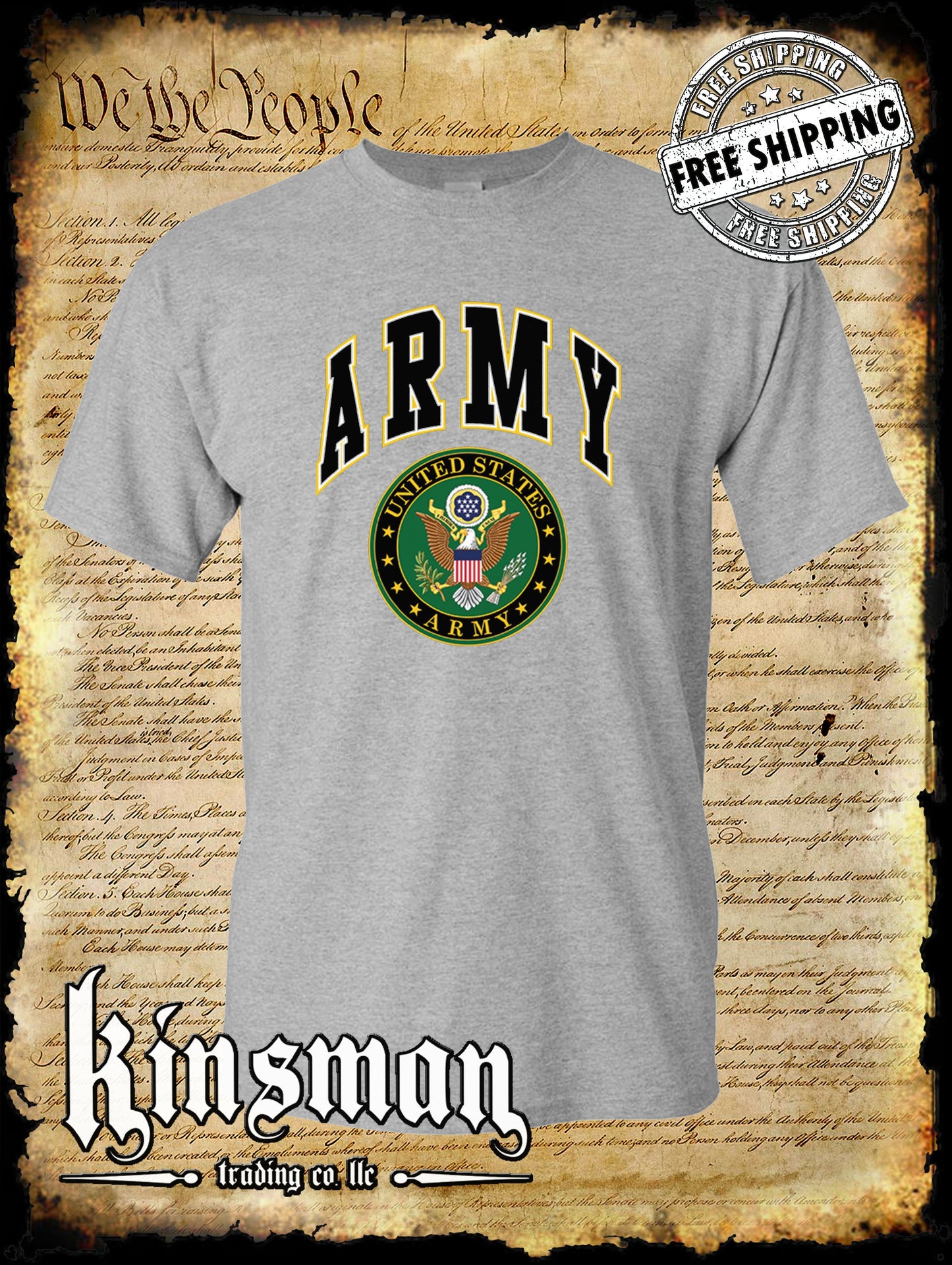 US Army Seal T-Shirt Official Licensed Military United States of America