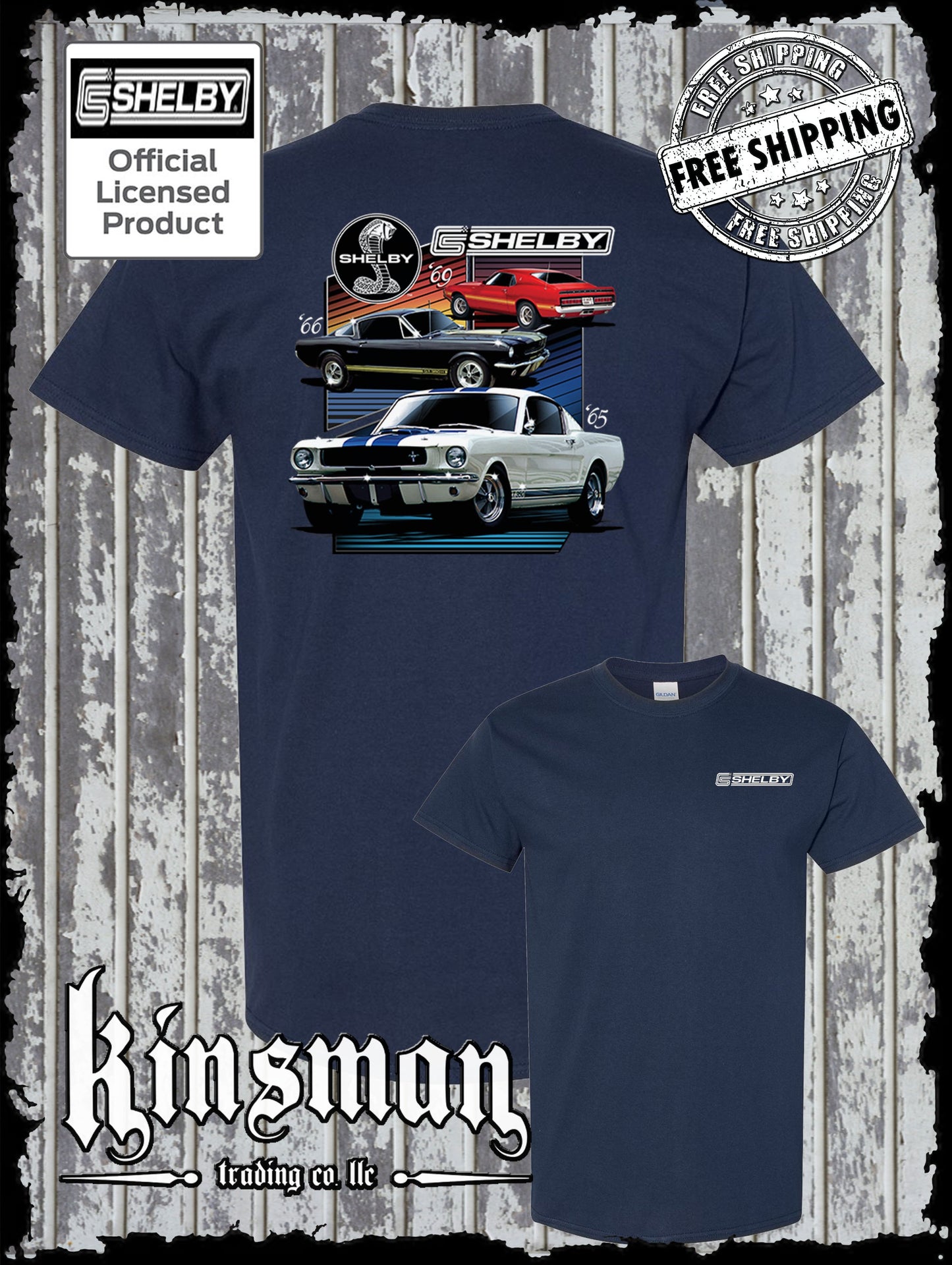 Various Shelby Ford Mustang 2-Sided T-Shirt