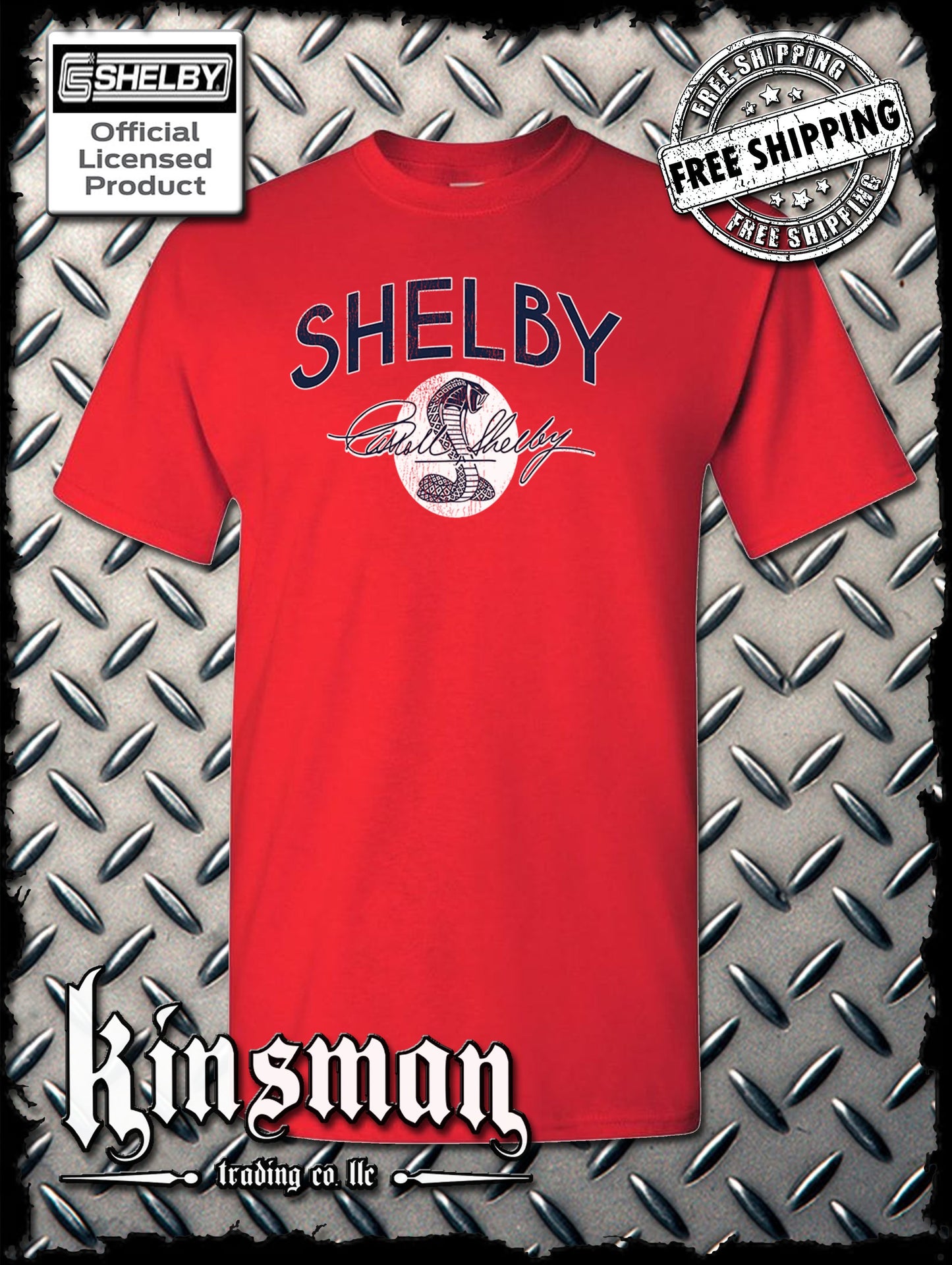 Carroll Shelby Vintage Cobra Logo T-Shirt