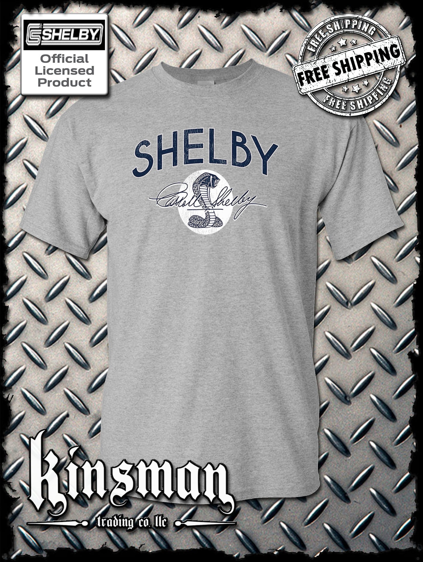 Carroll Shelby Vintage Cobra Logo T-Shirt