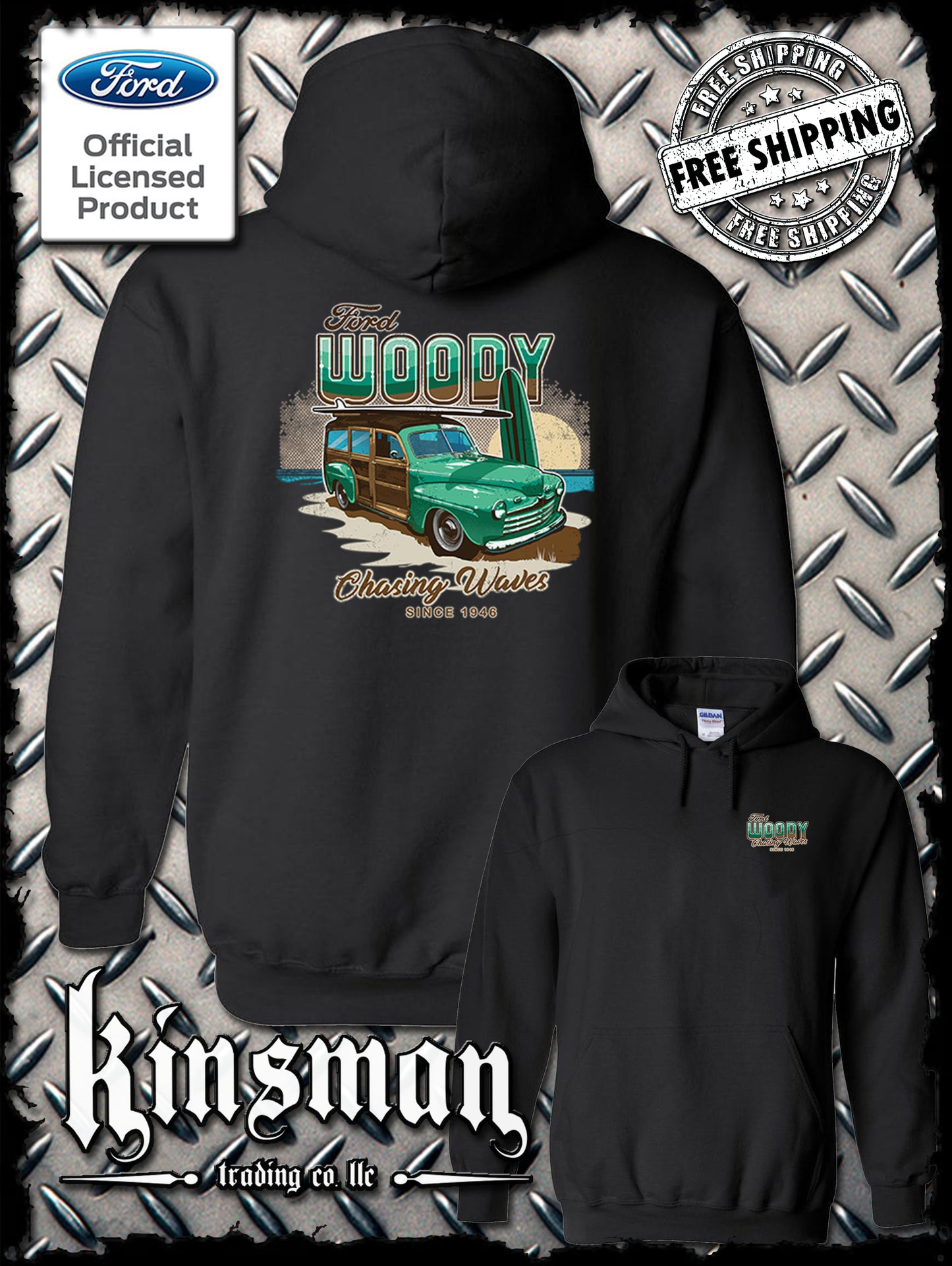 1946 Ford Woody Wagon Hoodie / Sweatshirt