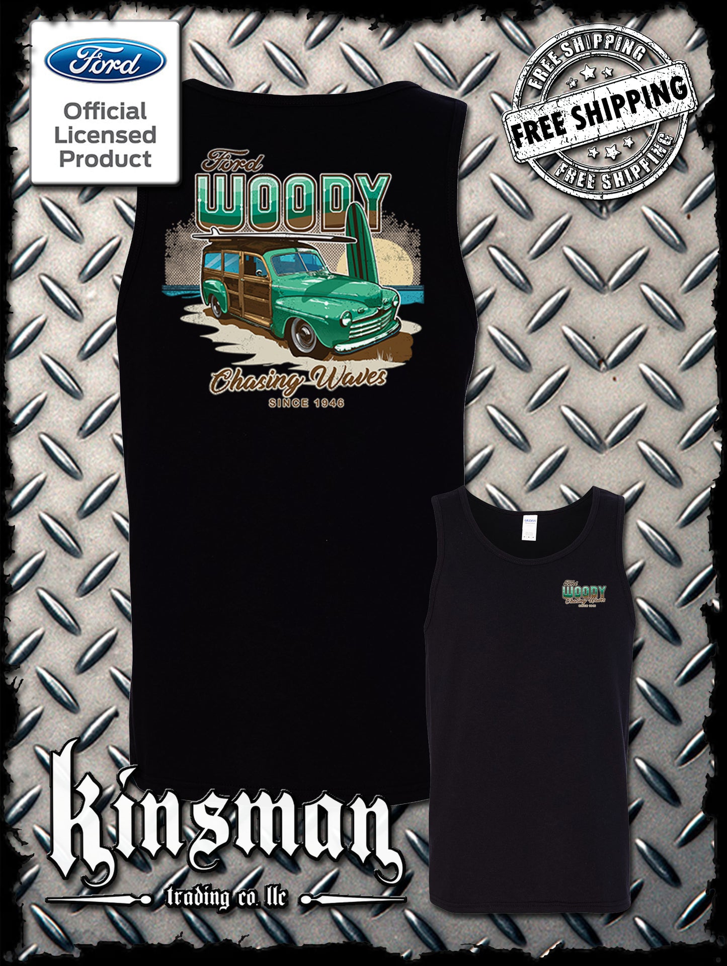 1946 Ford Woody Wagon 2-Sided Tank Top T-Shirt