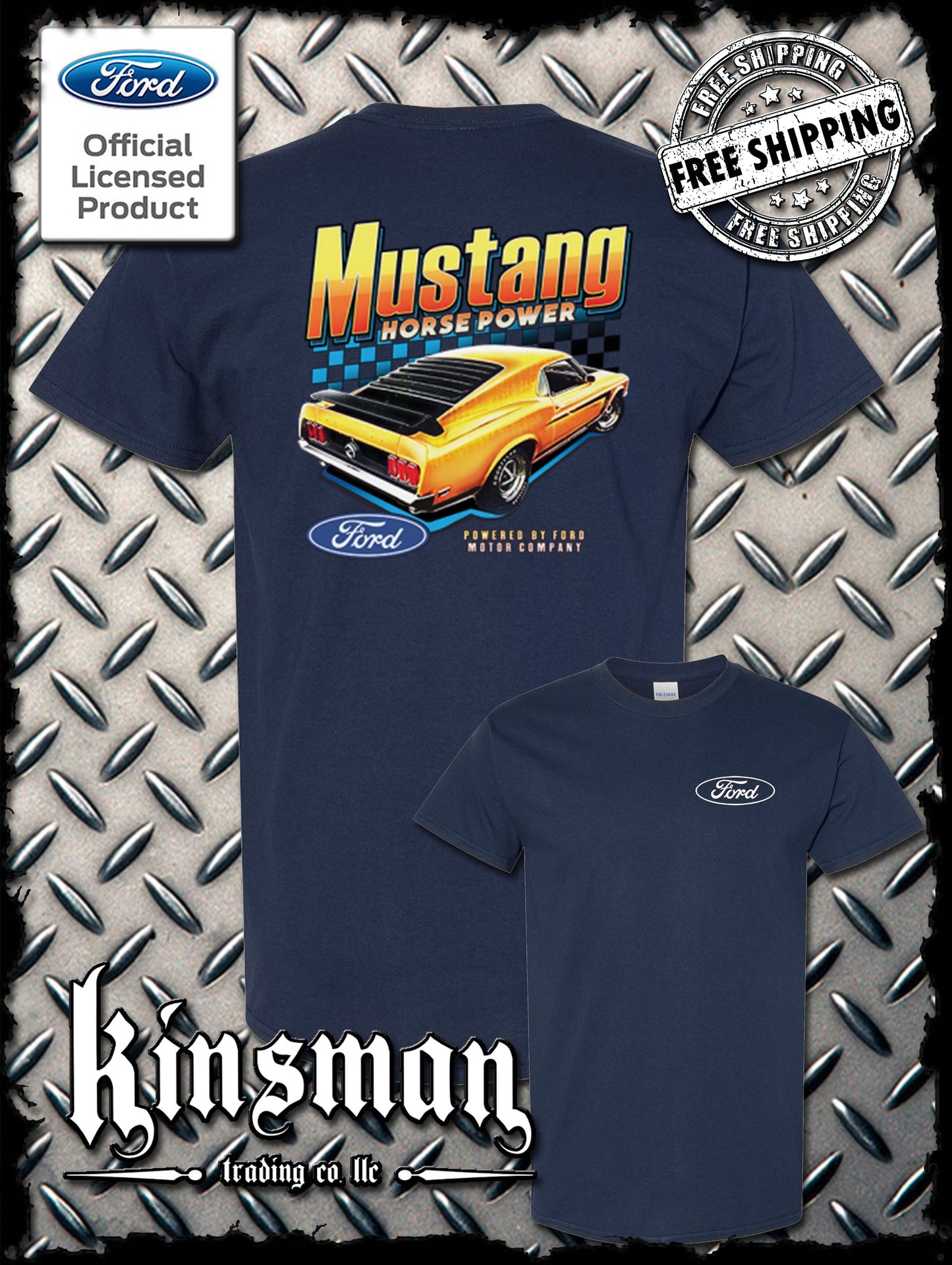 Ford Mustang Horsepower 2-Sided T-Shirt