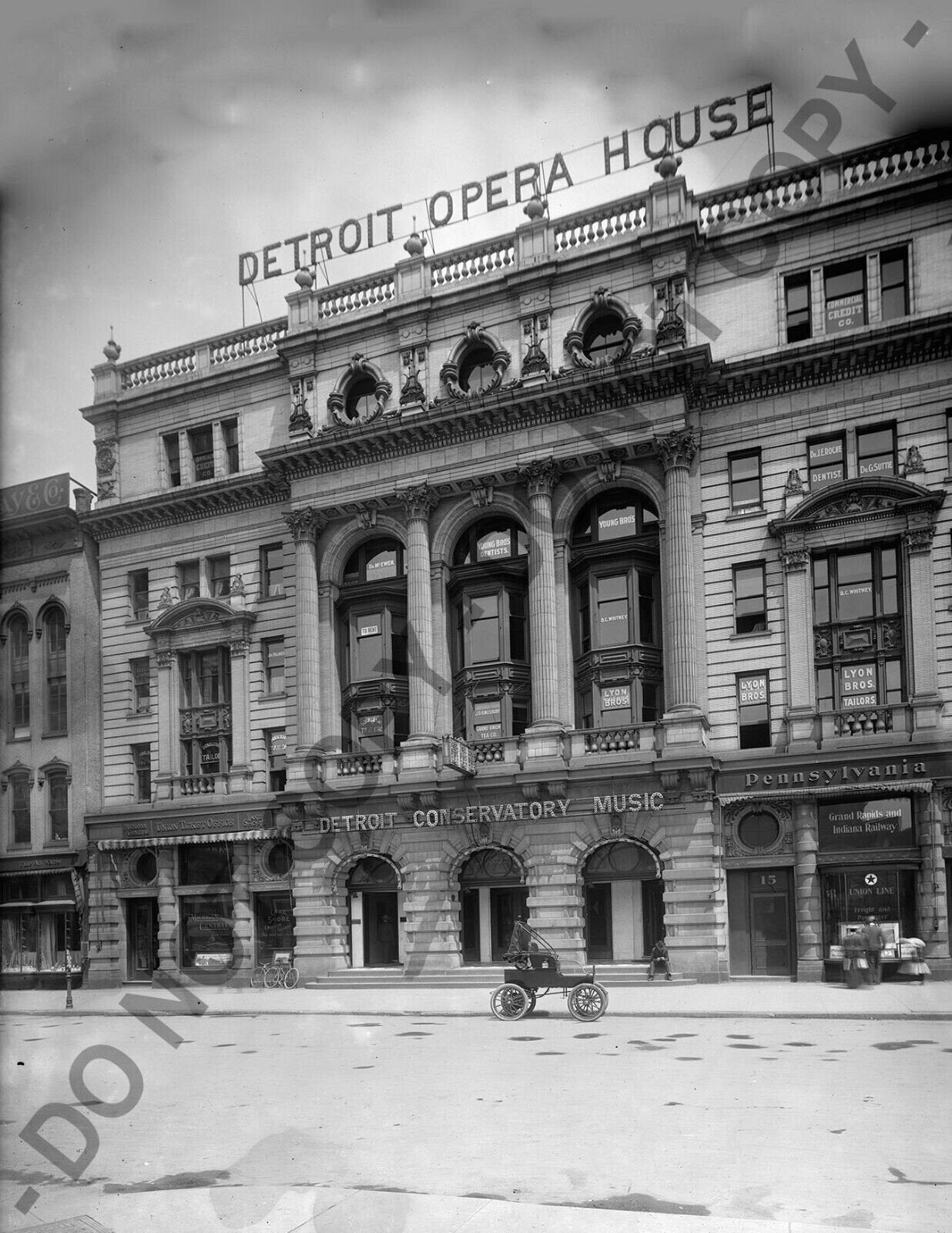 1900-1910 Detroit Opera House Michigan Vintage Architecture Photograph Reprint