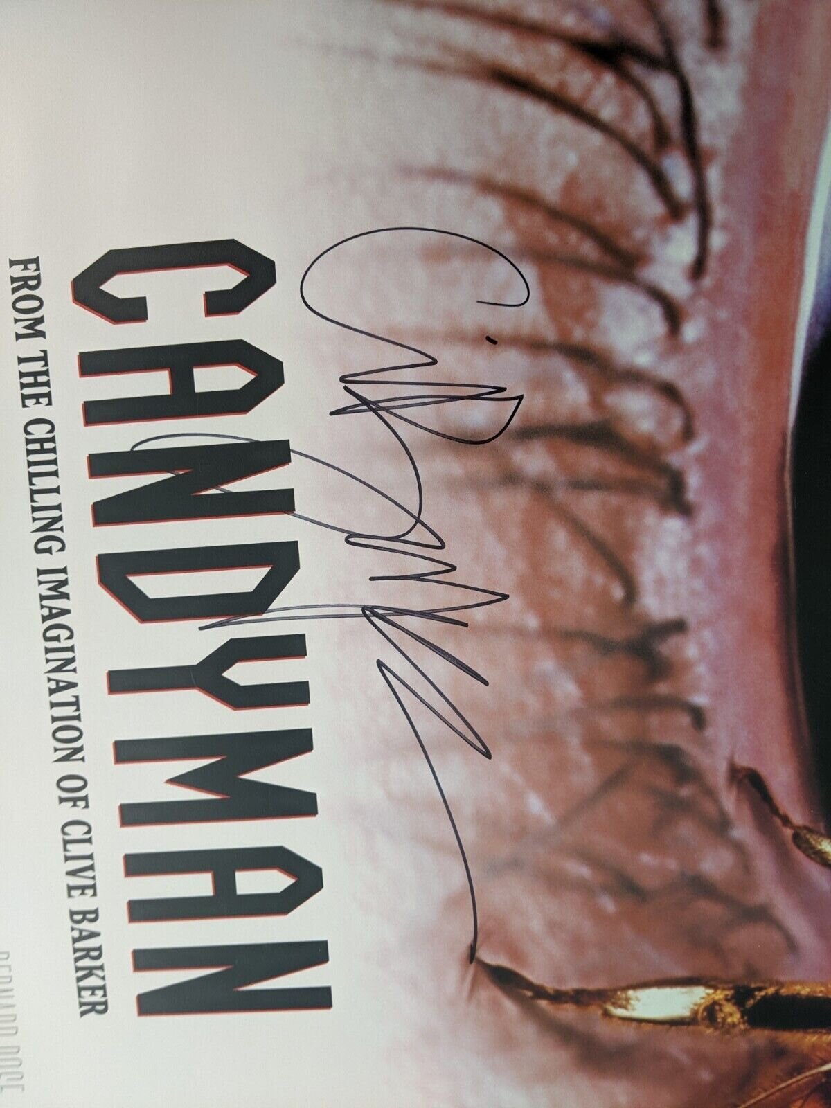 Candyman 1992 Vintage Original One Sheet Movie Poster Signed by Clive Barker