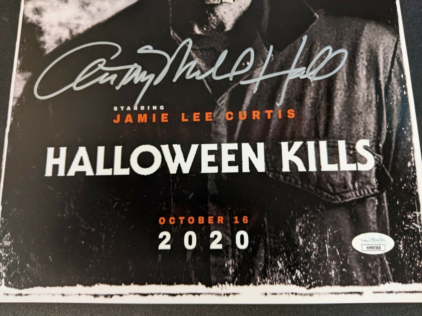 ANTHONY MICHAEL HALL Signed HALLOWEEN KILLS 11x17 Poster Rare 2020 Date JSA COA