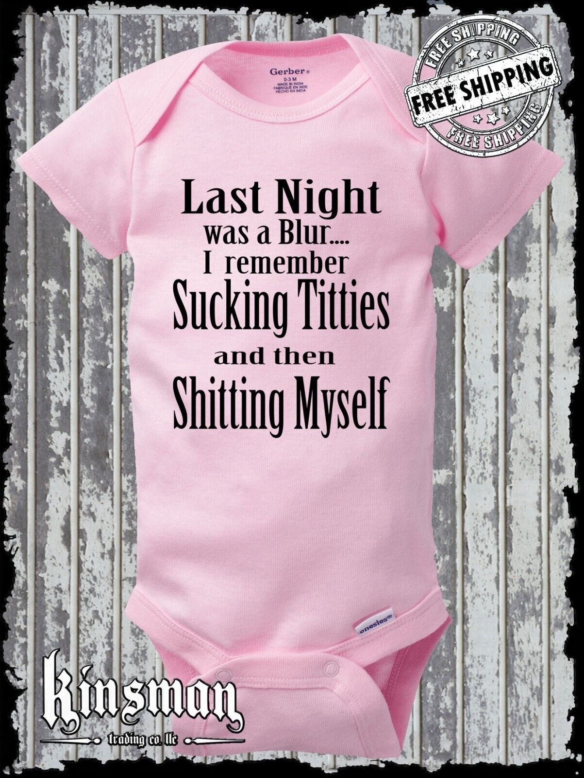 Last Night Was a Blur... Funny Baby / Infant Authentic Gerber Onesie HILARIOUS