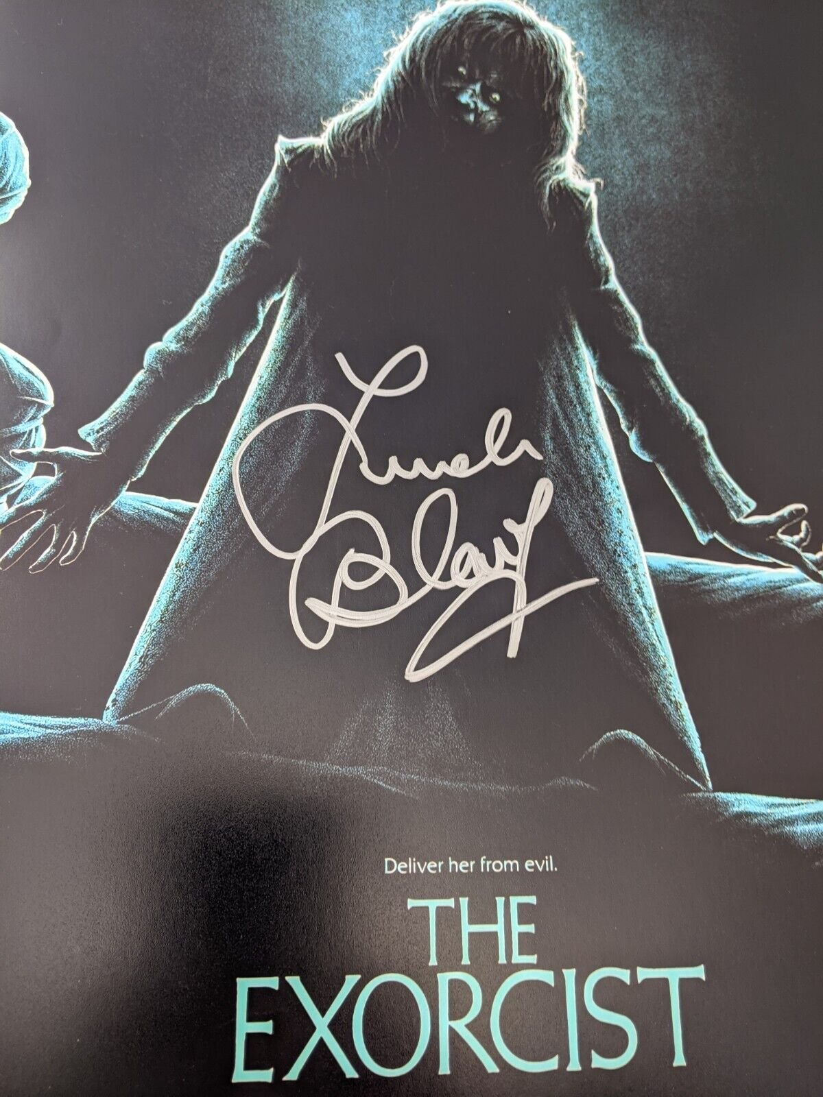 Linda Blair Autographed / Signed The Exorcist 11x17 Poster Beckett Witnessed BAS