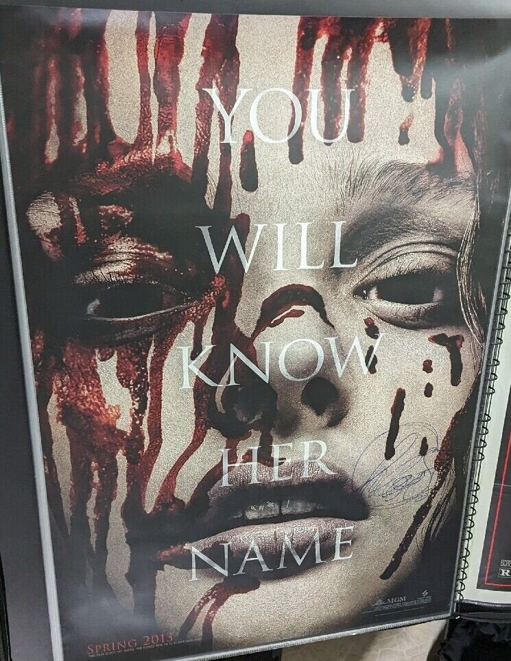 Chloe Grace Moretz Signed CARRIE 27x40 Original One Sheet Horror Movie Poster