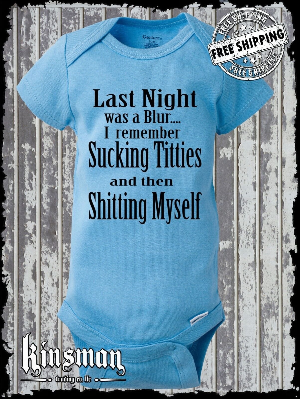 Last Night Was a Blur... Funny Baby / Infant Authentic Gerber Onesie HILARIOUS
