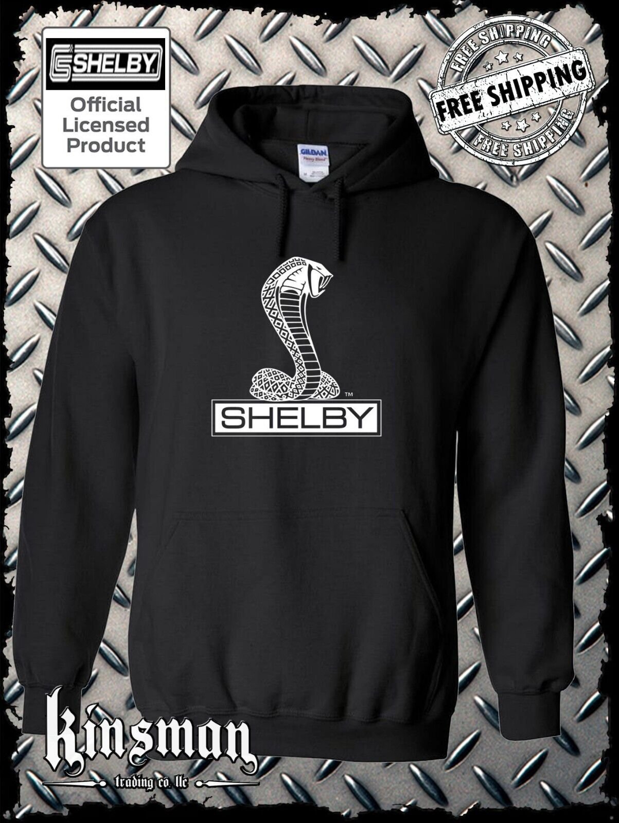 Shelby Cobra Hoodie / Sweatshirt Official Licensed Product Ford Mustang GT500