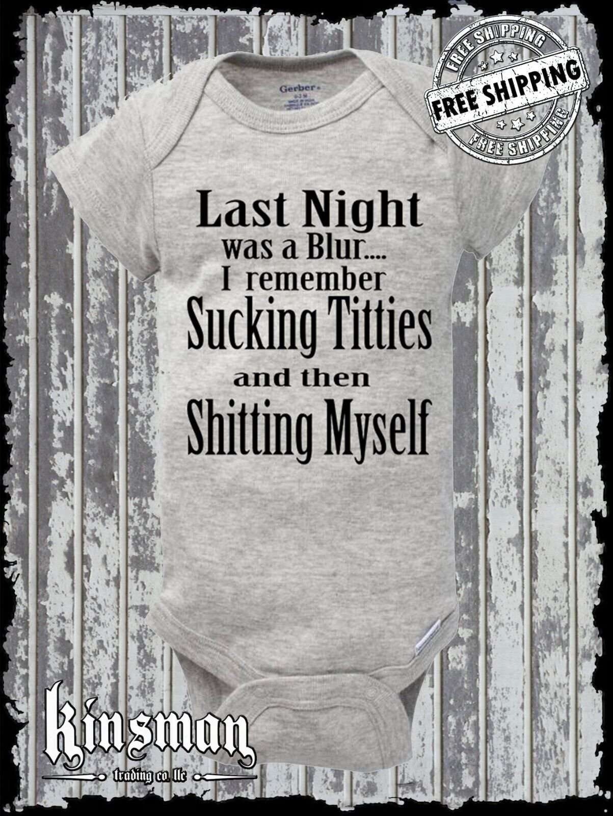 Last Night Was a Blur... Funny Baby / Infant Authentic Gerber Onesie HILARIOUS