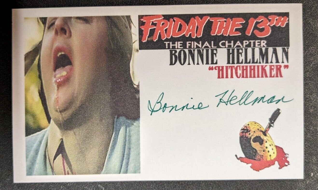Bonnie Hellman Autograph Friday The 13th Part 4 Jason Voorhees 3x5 Index Cut