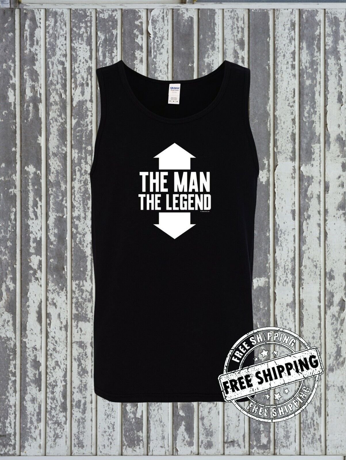 The Man The Legend Funny Men's Tank Top T-Shirt - Adult / Rude Offensive Humor