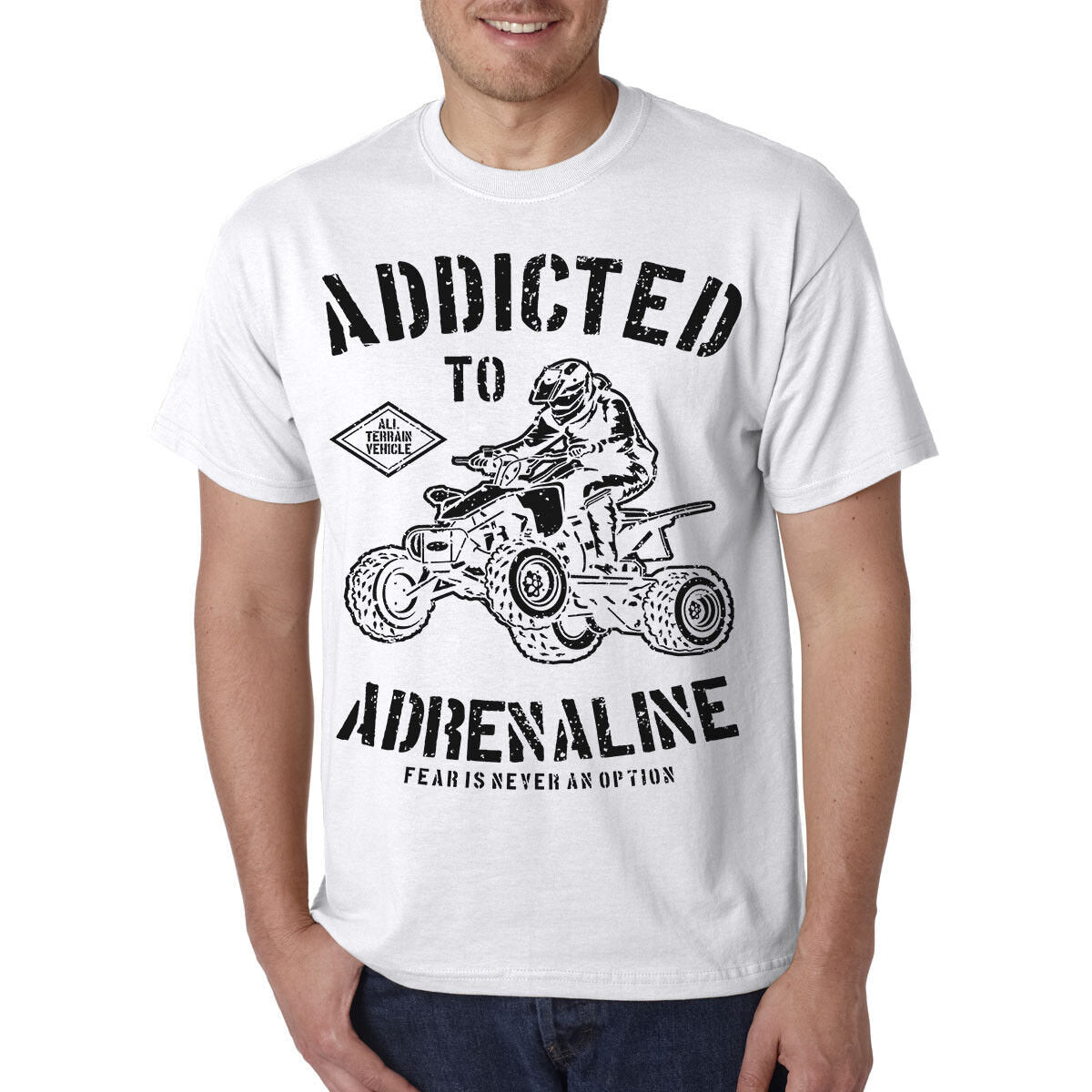 Addicted To Adrenaline ATV T-Shirt / Motor Sports Racing Tee All Terrain Vehicle