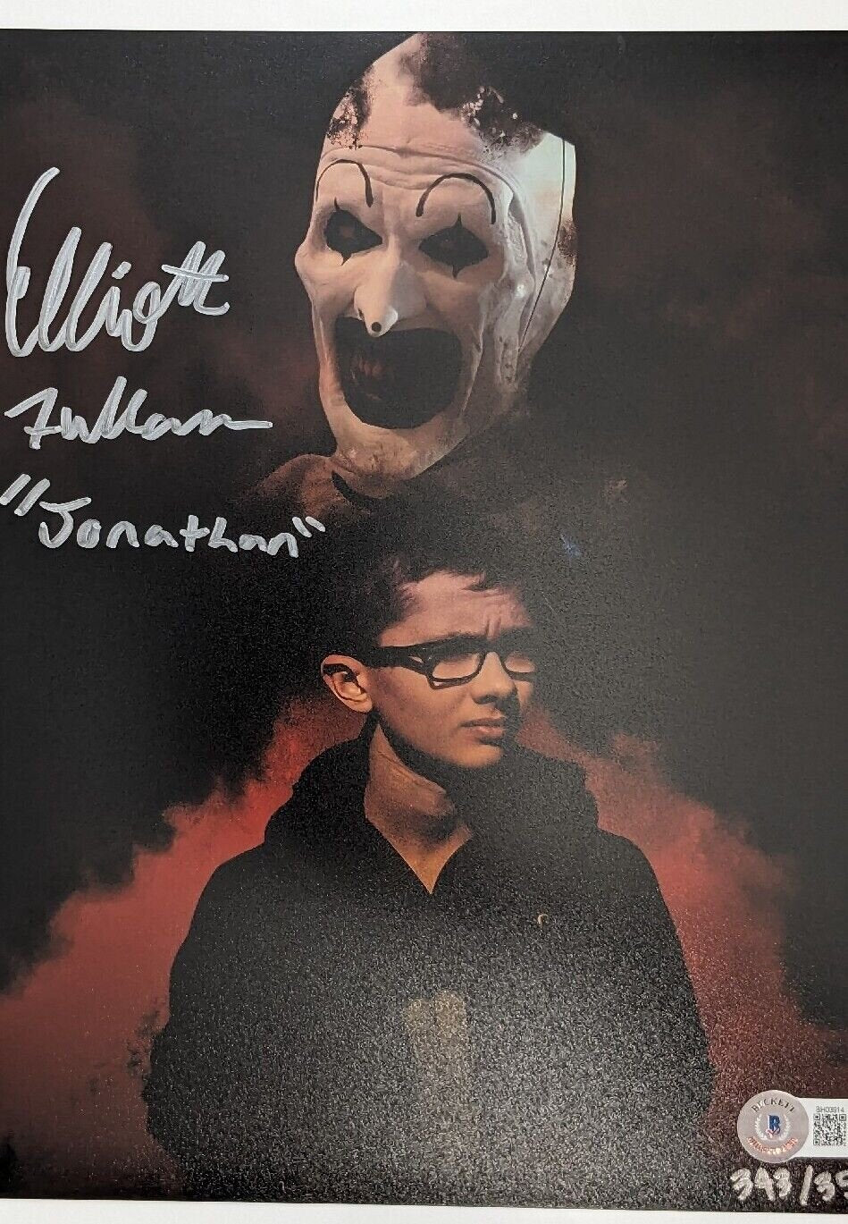 Elliot Fullman Signed 8x10 Photo Terrifier 2 Autograph Beckett Limited Numbered