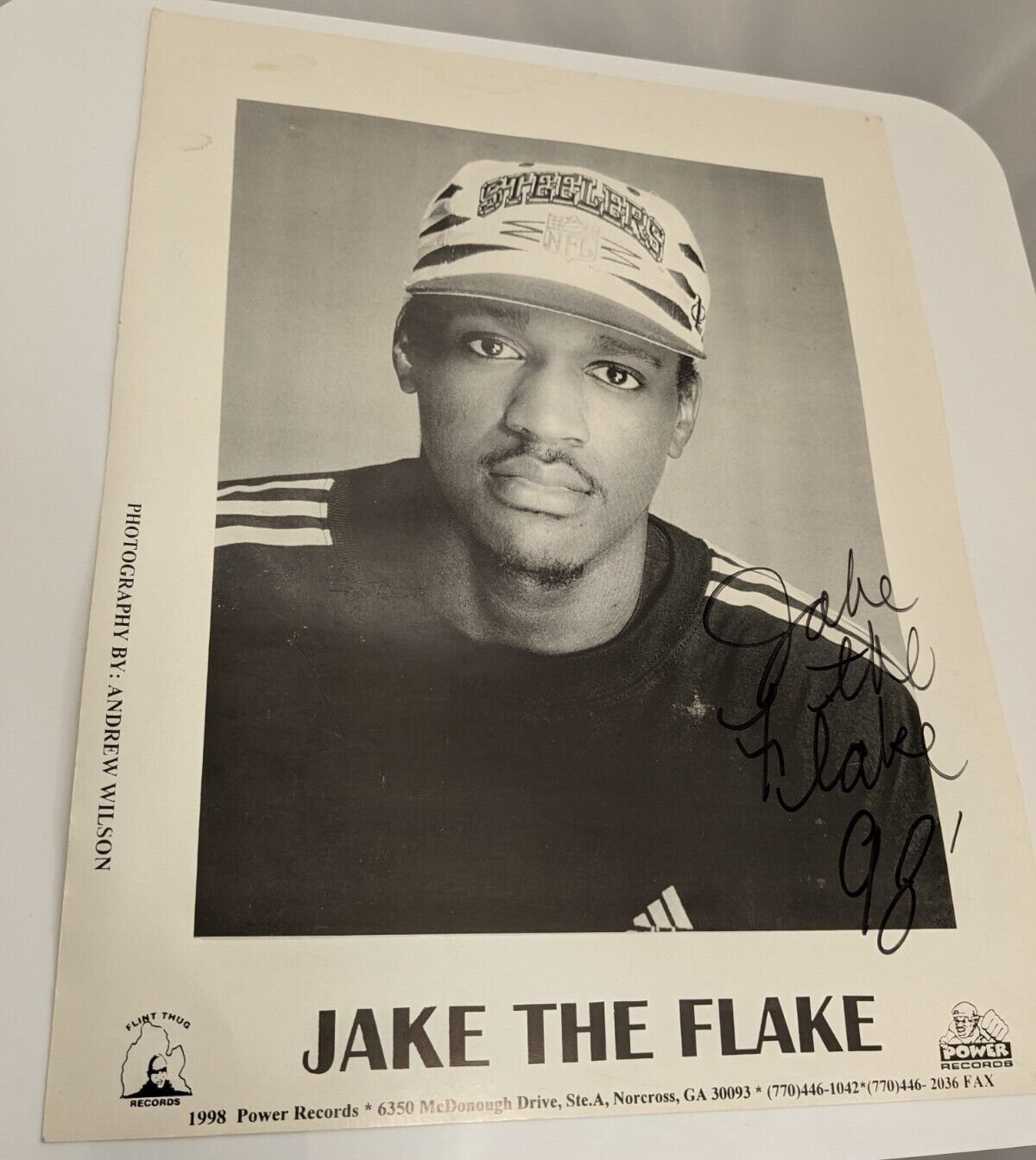 Jake the Flake Signed 8x10 Vintage Promo Photo 1998 Dayton Family Flint Rap