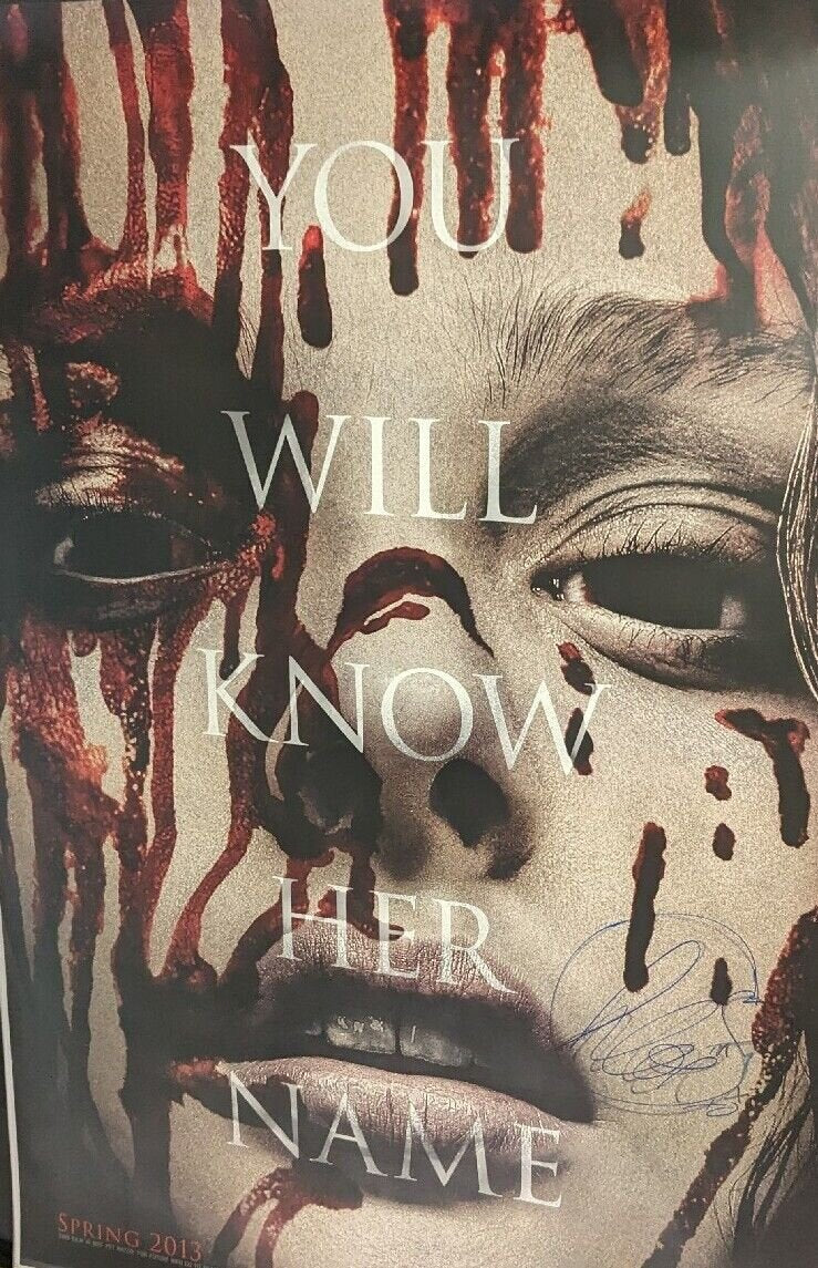 Chloe Grace Moretz Signed CARRIE 27x40 Original One Sheet Horror Movie Poster