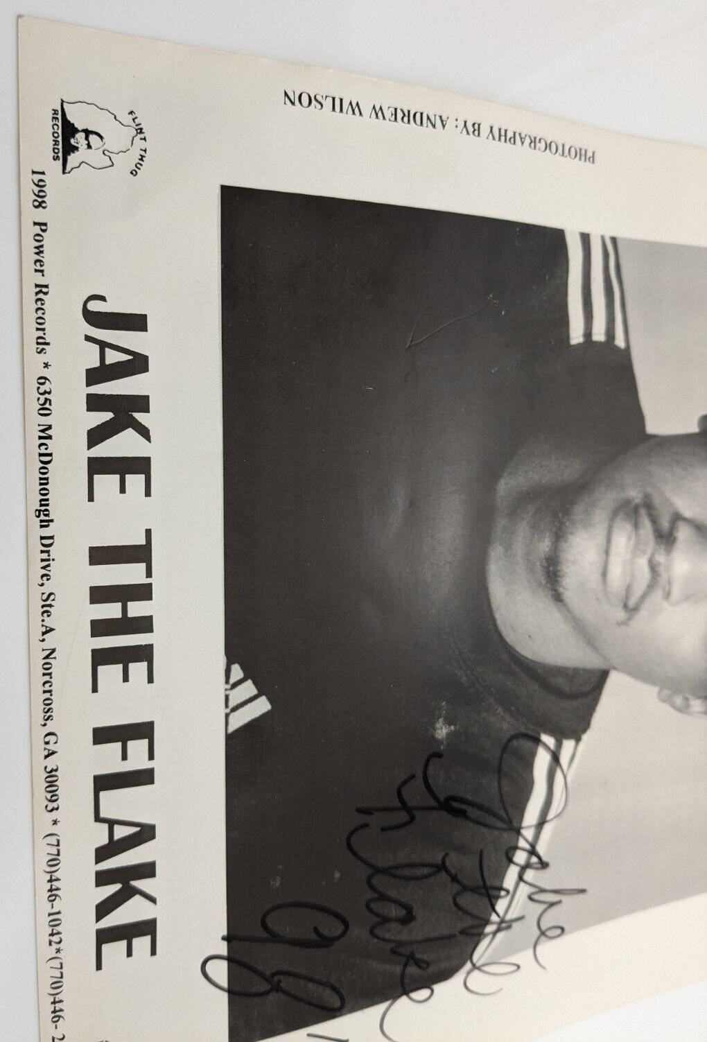 Jake the Flake Signed 8x10 Vintage Promo Photo 1998 Dayton Family Flint Rap