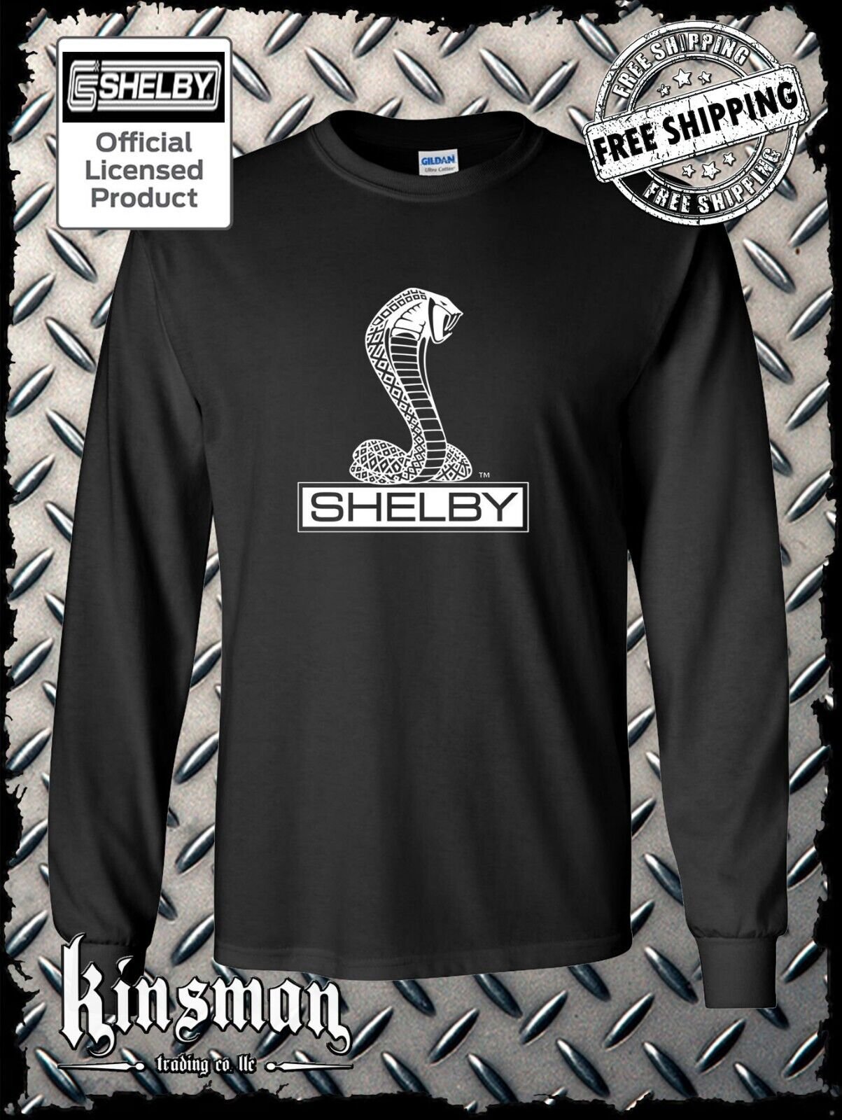 Shelby Cobra Long Sleeve T-Shirt Official Licensed Product Ford Mustang GT500
