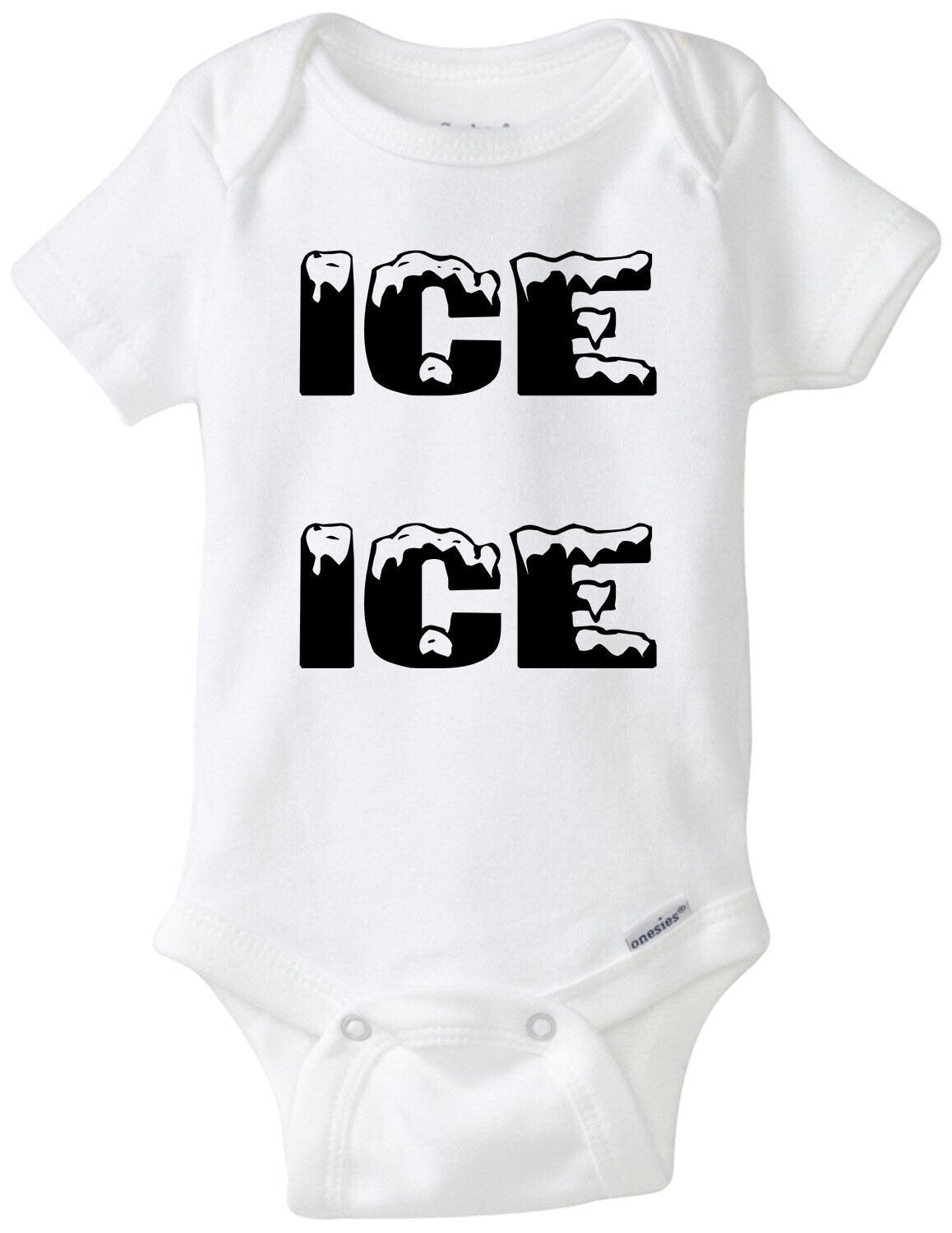 ICE ICE Funny Baby Infant Gerber Onesie / Romper - 90's Hip Hop Rap Shower Gift