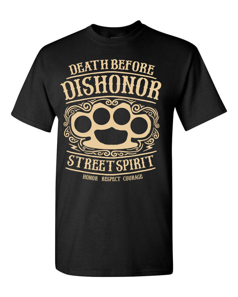 Death Before Dishonor T-Shirt / Street Fighter Brass Knuckle Respect Courage