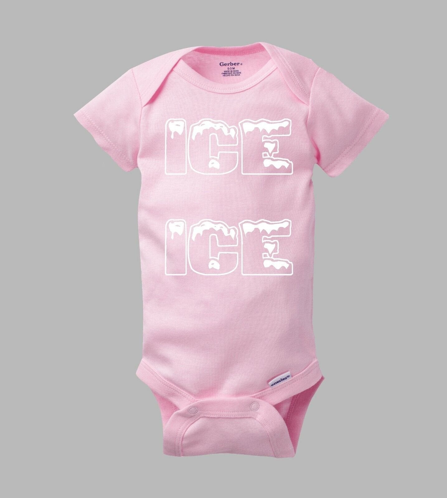 ICE ICE Funny Baby Infant Gerber Onesie / Romper - 90's Hip Hop Rap Shower Gift