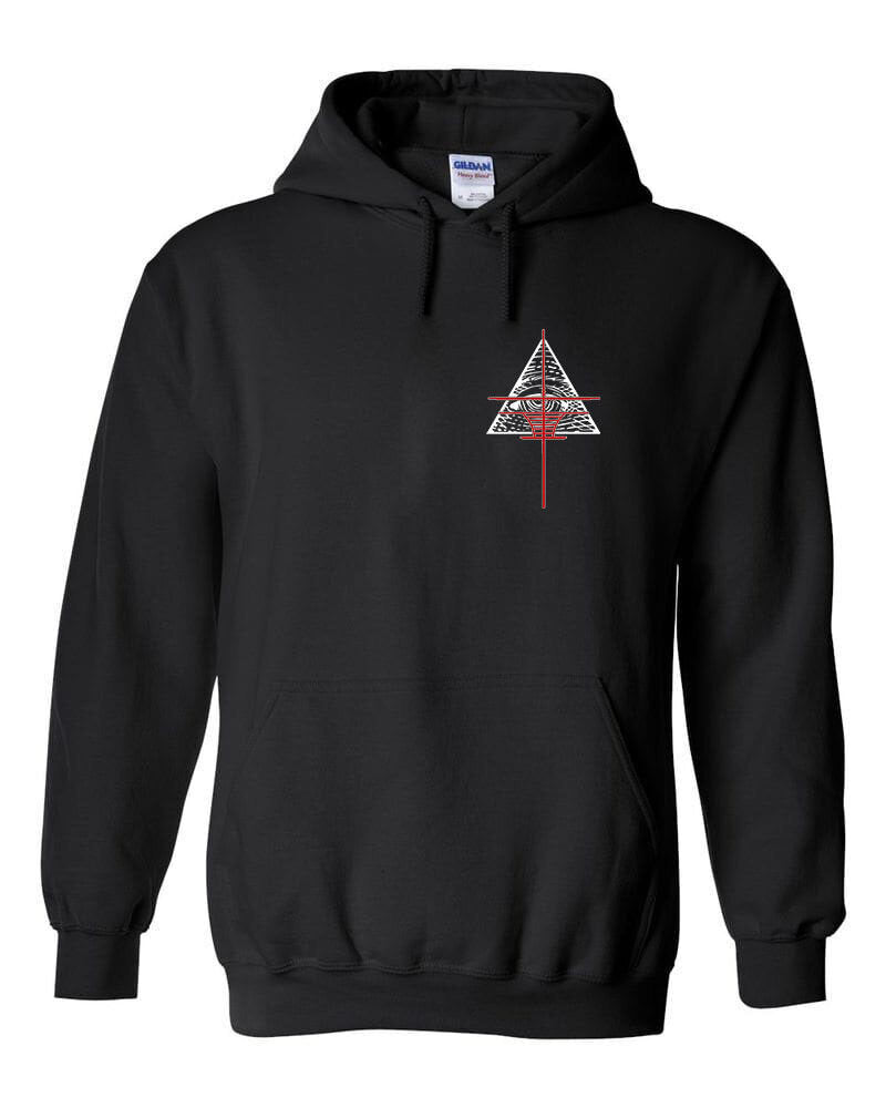 Eye See You Double-Sided Hoodie / Anti-Illuminati Satan All Seeing Cross Hairs