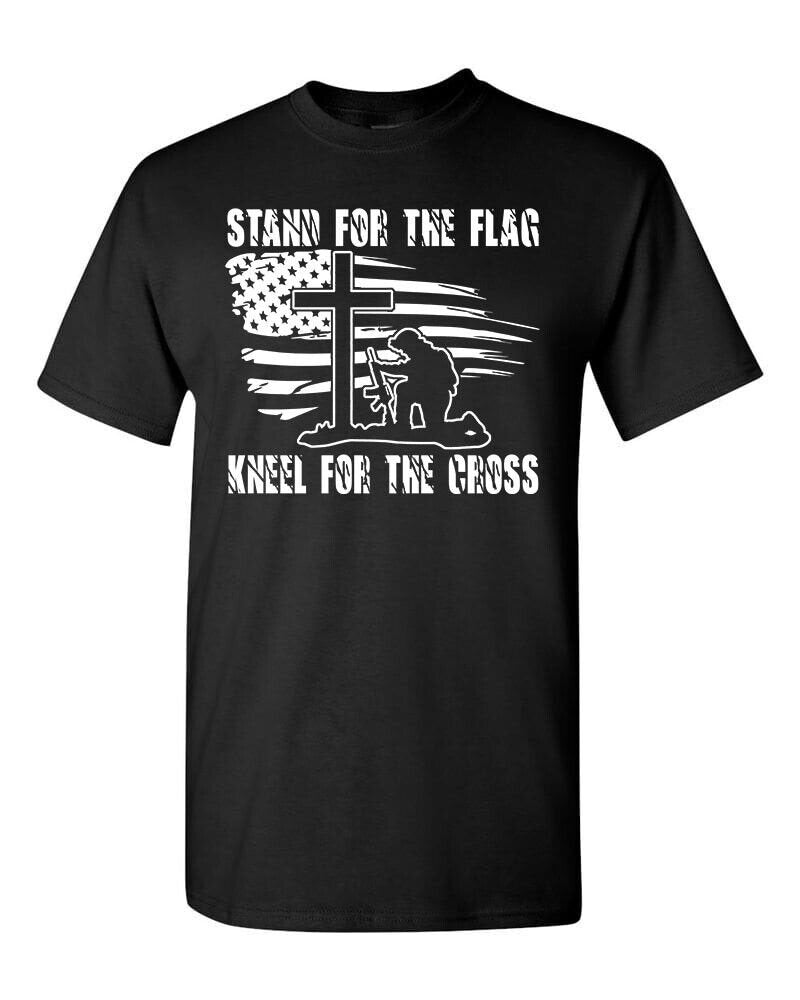 Stand For The Flag, Kneel For The Cross T-Shirt / Patriotic Christian American
