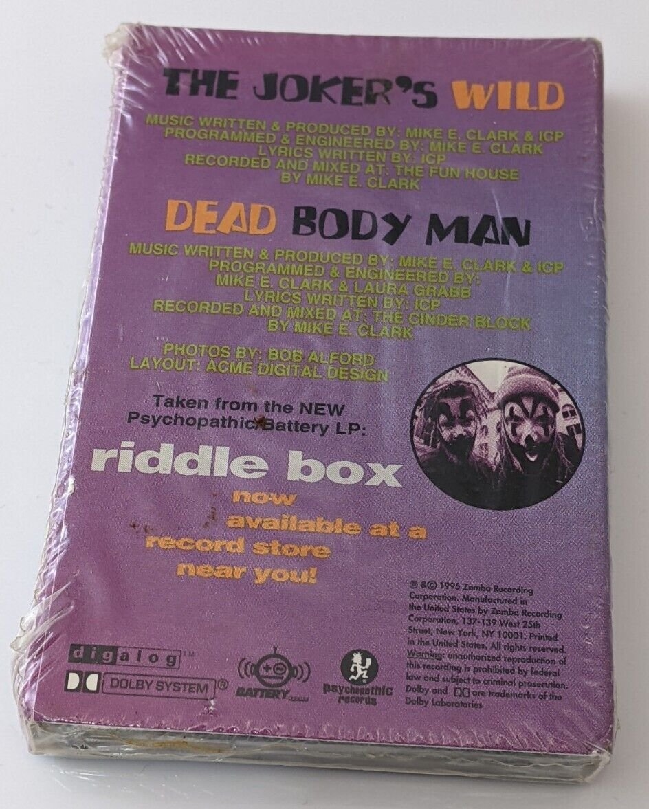 Sealed Joker's Wild Cassette Tape 1st Press Signed 2 Dope Insane Clown Posse ICP