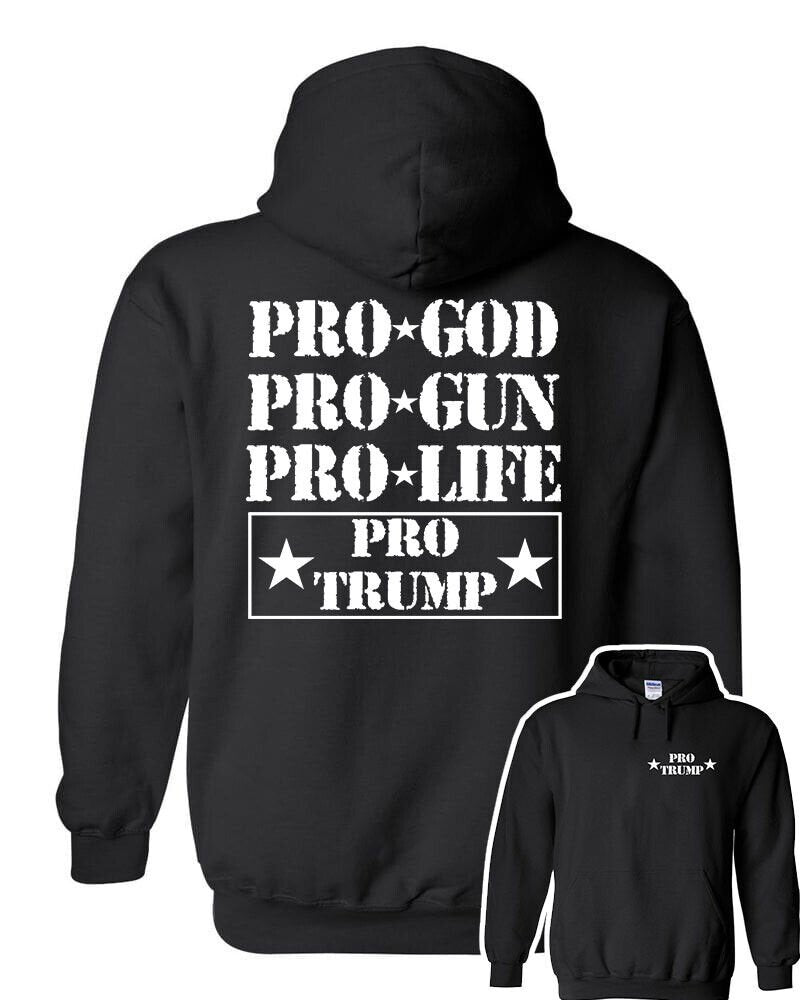 Pro Trump, God, Gun, Life Hoodie / 2020 President 2nd Amendment Firearm Rights