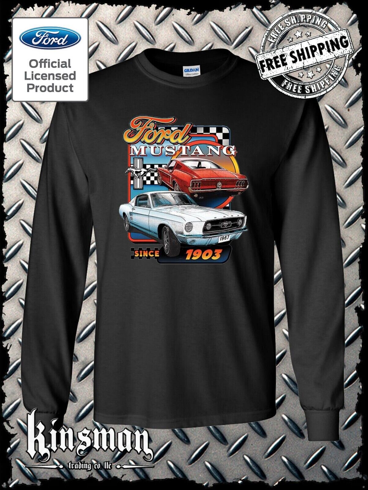 Ford Mustang Since 1903 Retro Long Sleeve T-Shirt