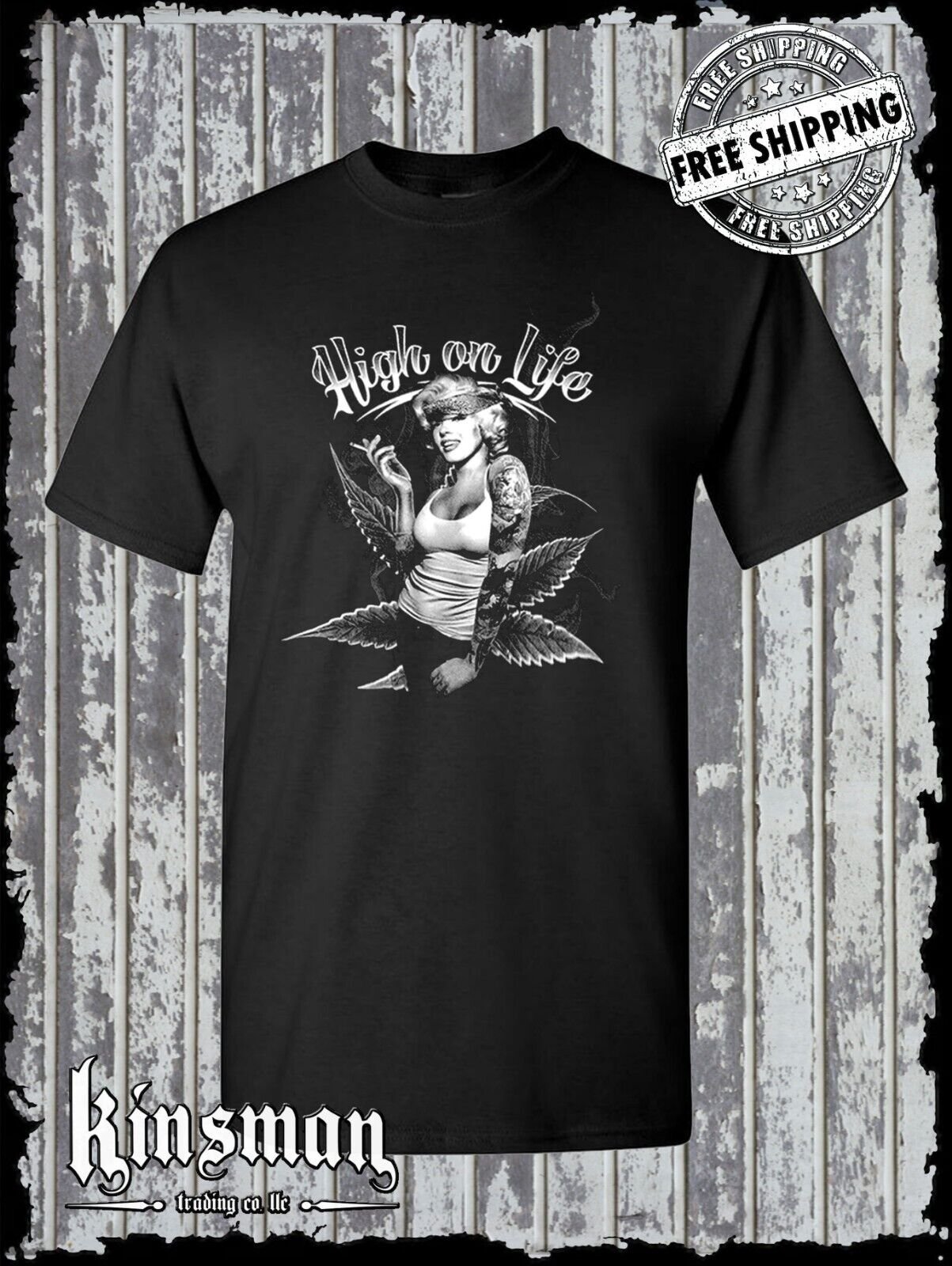 Marilyn Monroe High on Life T-Shirt - Marijuana Weed Pot Cannabis